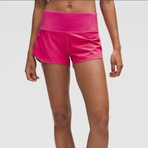 SOLD Lululemon Speed Up 2.5” Shorts Raspberry Coulis